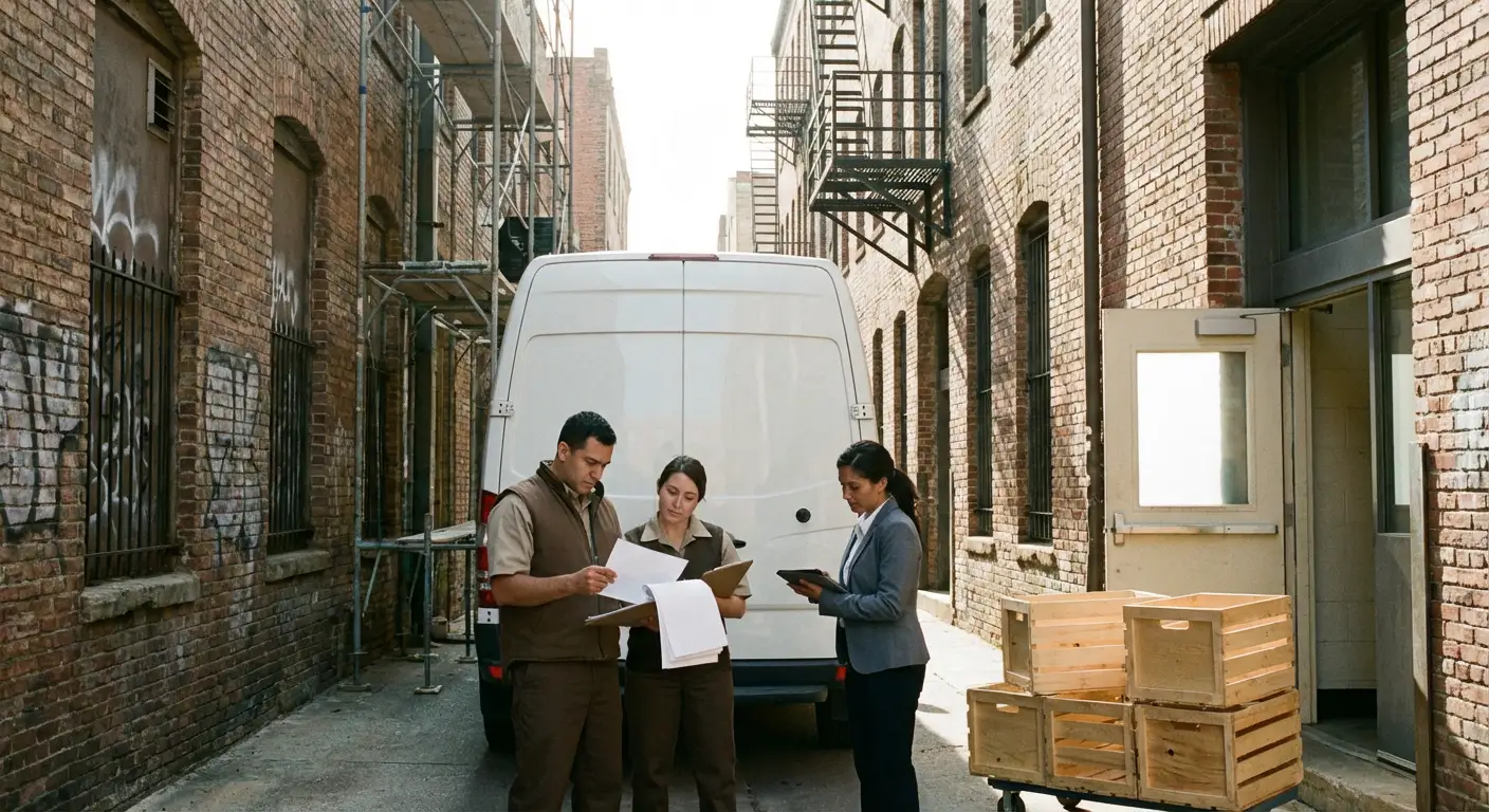 Odessa alley delivery access and clearance check